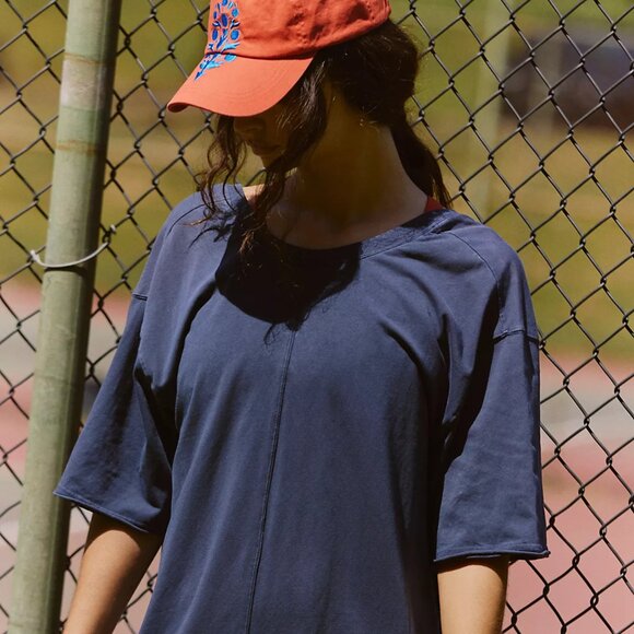 Free People - Hot Shot Tee Romper - Midnight Navy - Size Small - Picture 8 of 8